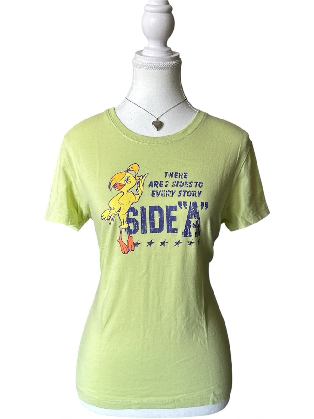Y2K “Madico” Lime Green Cartoon Graphic Baby Tee
